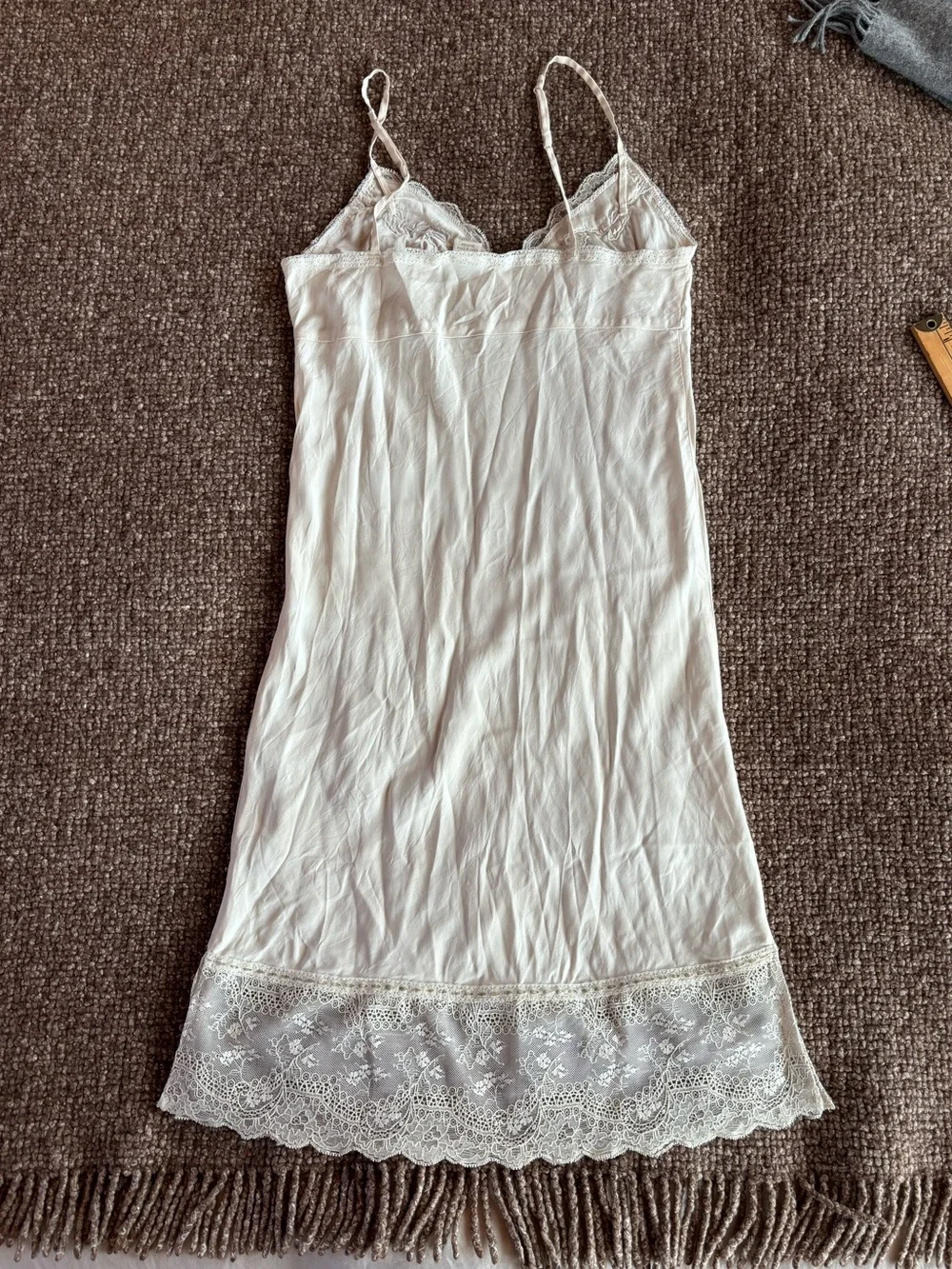 Vintage Silk Lace-Trimmed Slip - Picture 6 of 9